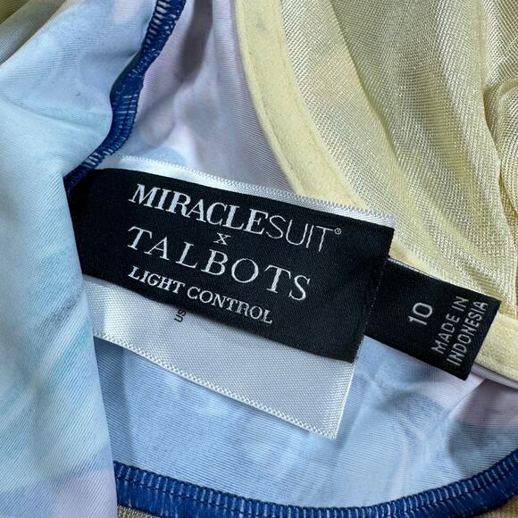 Miraclesuit x Talbots Sanibel Tankini Tropical Floral Women's Size 10 NWOT - Picture 3 of 7